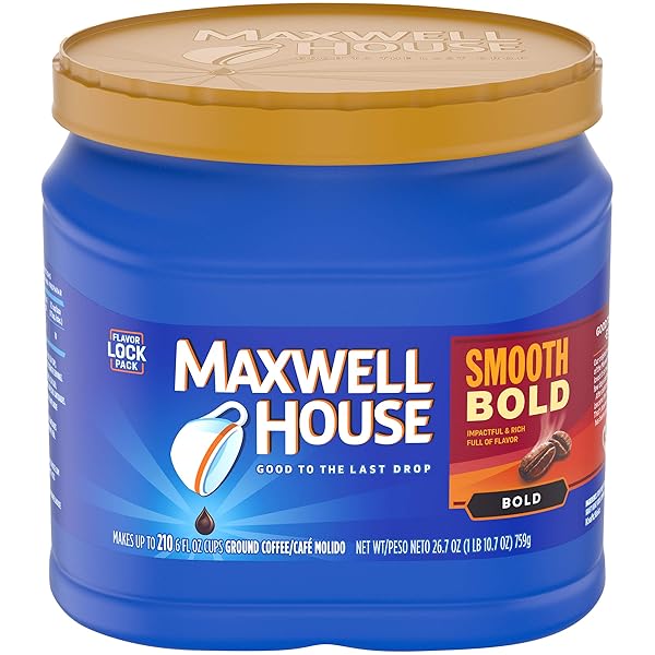MAXWELL HOUSE SMOOTH BOLD ROAST GROUND COFFEE (26.7 OZ CANISTER)