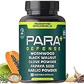 Para Defense Digestive Cleanse & Detox | Wormwood 250mg, Black Walnut 250mg, Clove 100mg, Papaya Seed, Garlic | Natural Digestive & Gut Health Supplement | 60 Capsules – 1 Month Supply