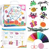 Zefy 650 Pcs 13 Colors Wax Craft Sticks with Storage Box | 6 Inches Bendable Wax Sticks Travel Road Trip Activities Summer Camping Essentials Easter Gifts for Kids Boys Girls