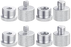 8Pcs Mic Stand Adapter Microphone for Camera Screw 1 / 4inch Male/Female to 5 / 8inch Female/Male Threaded Microphone Stand S