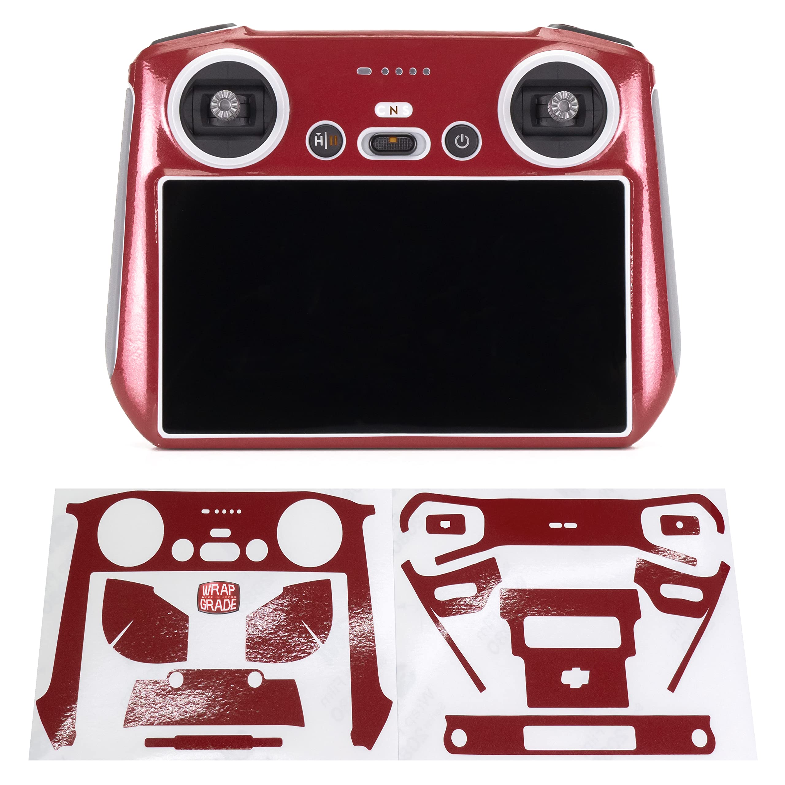 WRAPGRADE Skin Stickers compatible with DJI RC (JAPAN RED)