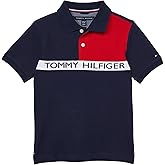 Tommy Hilfiger Boys' Short Sleeve Fashion Polo Shirt, Button Closure, Soft & Comfortable