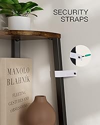 Pipishell 4 Tier Corner Shelf, Corner Bookshelf