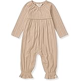 Burt's Bees Baby baby-girls Jumpsuit, 100% Organic Cotton One-piece Long Sleeve Quilted Outfit Coverall