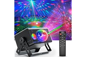 CAIVIMVN Disco Ball Light Party Lights, LED Sound Activated DJ Disco Light Stage Lights with Remote Control Strobe Lights for Parties Bar Birthday Gift Indoor Room Decorations Christmas Halloween Club Wedding