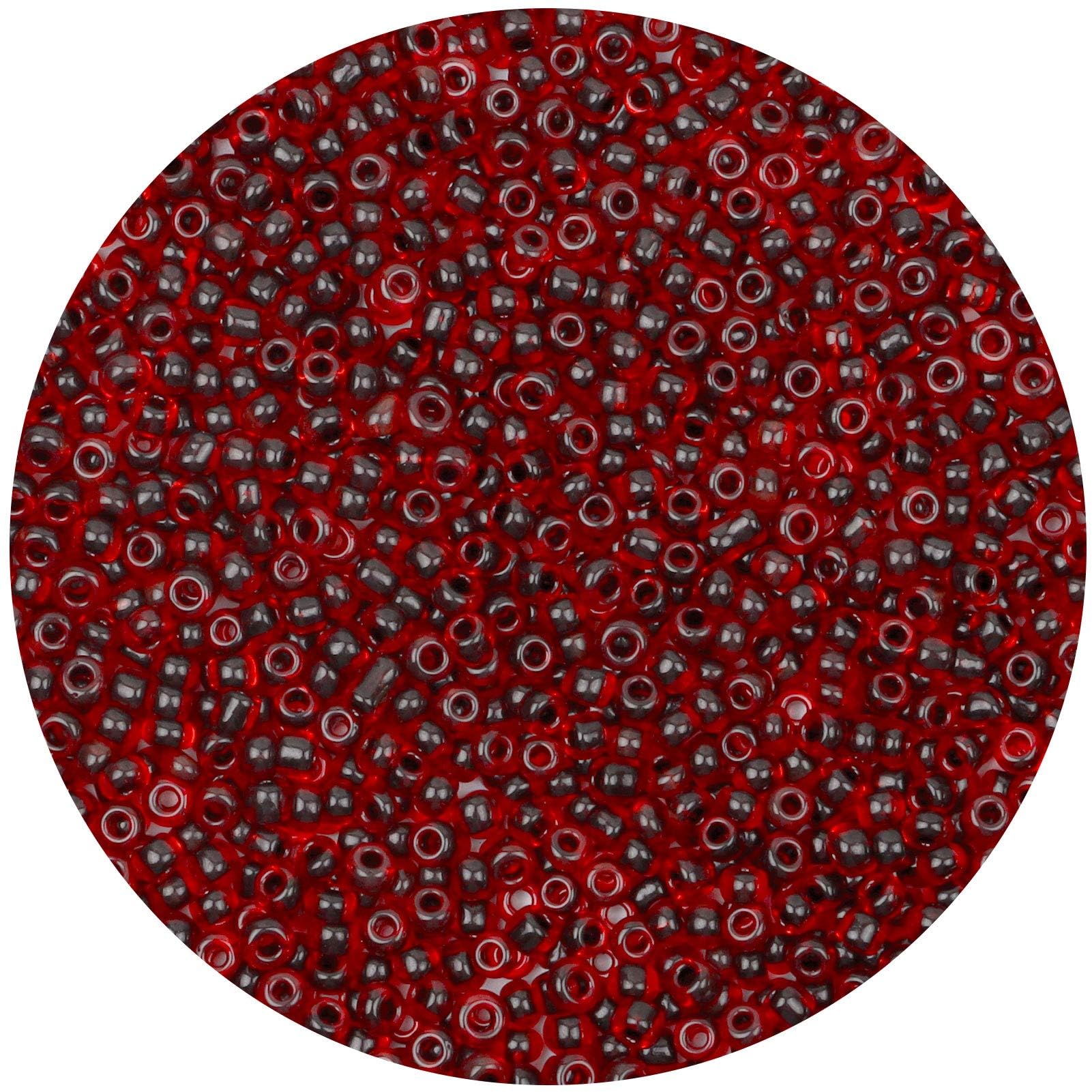 Gkelaly 2000Pcs Wine Red Glass Seed Beads Bulk for Jewellery Making, 4mm Small Pony Beads for Bracelet Necklace Earring Making & Crafting
