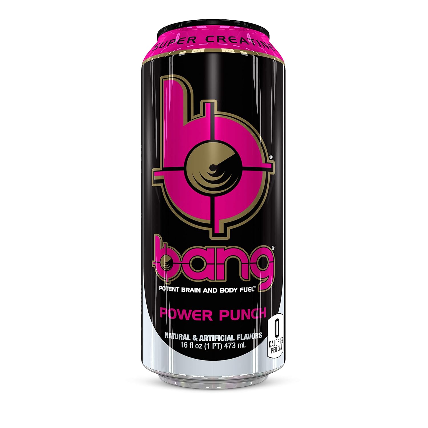 Bang Power Punch Energy Drink, 0 Calories, Sugar Free with Super Creatine, 16 Fl Oz (Pack of 12) : Sports Nutritional Supplements : Grocery & Gourmet Food