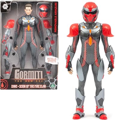 - Scion Del Clan Del Fuoco Zane, Action Figure 27 Cm Articolato, Personaggio Gormiti Con Casco Ed Armatura Effetto Silver Removibili, Per Bambini A Partire Dai 3 Anni