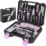Enventor Pink Tool Kit Set 108Pcs Women’s Hand Tool with Storage Toolbox
