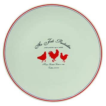 Novastyl 8010372 Au Joli Poulailler Assiettes Faïence Crème Lot De 6