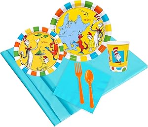 BirthdayExpress Dr Seuss Cat in The Hat Party Supplies - Party Pack for 24