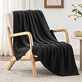Love's cabin 6 Layer 100% Cotton Muslin Blanket, 60"x80" Twin Muslin Blanket for Couch Bed, Lightweight and Breathable Cotton Gauze for Adult, Black