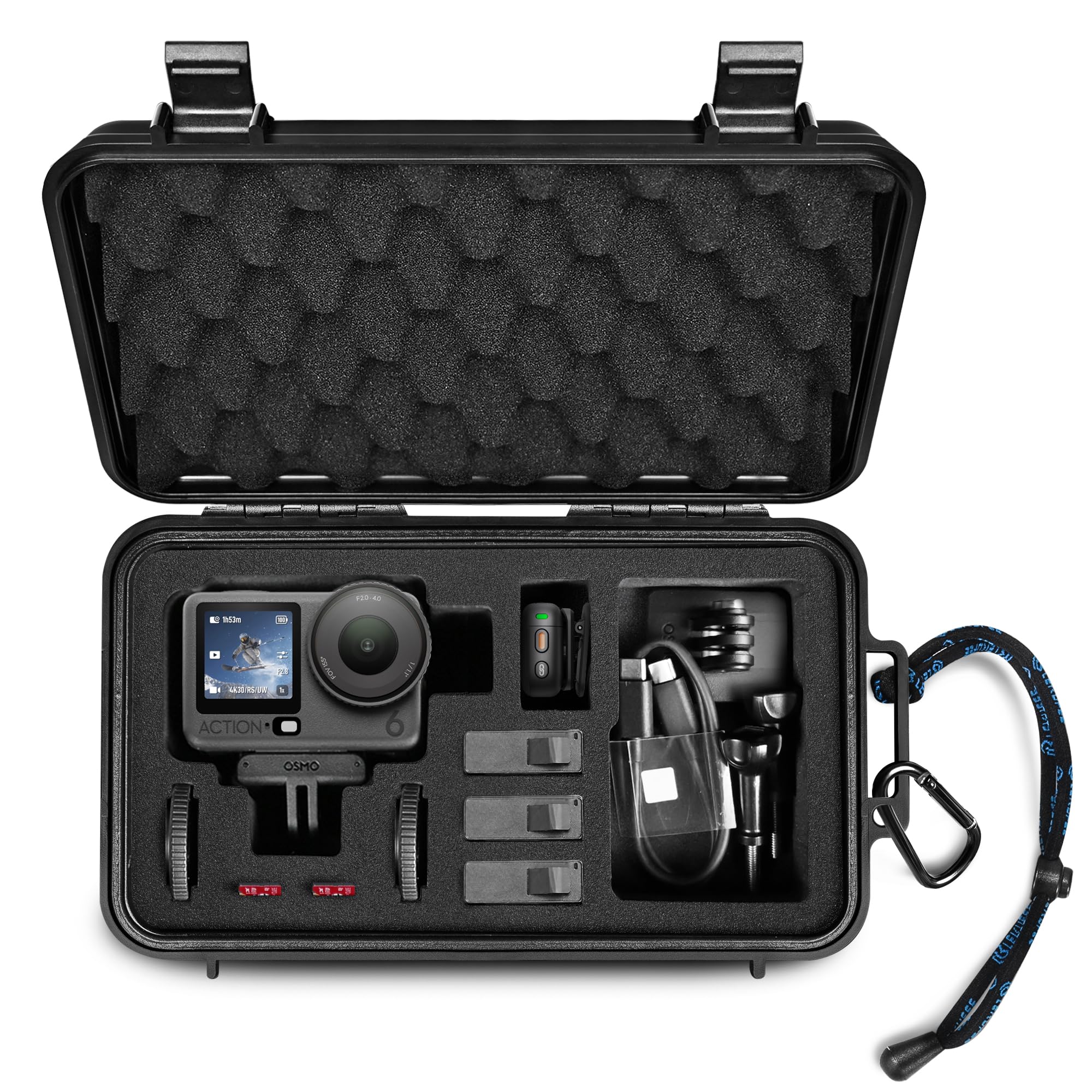 LEKUFEE Compact Waterproof Hard Case for DJI Osmo Action 6/5 Pro, 4, 3 Camera and Accessories (Case & Bag Only)