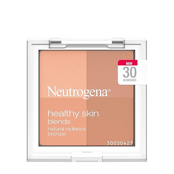 NEUTROGENA HEALTHY SKIN BLENDS POWDER BLUSH MAKEUP PALETTE, ILLUMINATING PIGMENTED BLUSH WITH VITAMIN C & BOTANICAL CONDITIONERS FOR BLENDABLE, BUILDABLE APPLICATION, 30 SUNKISSED.3 OZ