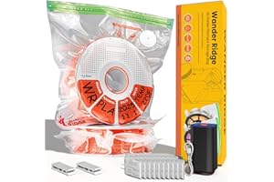 WANDER RIDGE 3D Printer Filament Storage Bags Vacuum Storage Bags Kit 3D Printer Accessories with 20 Storage Bags (13x15 inches), 20 Desiccants, Auto Pump, 2 Sealing Clips, Dust Proof, Humidity Resistant