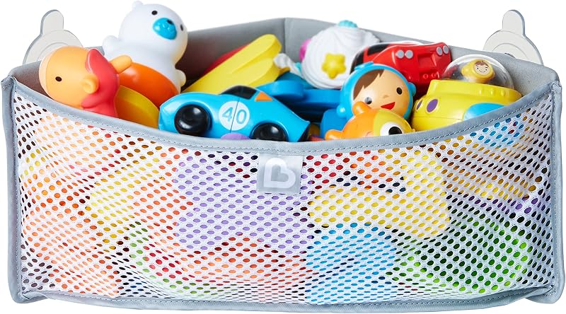 Munchkin High'n Dry Corner Bath Toy Organiser - Grey Storage Unit