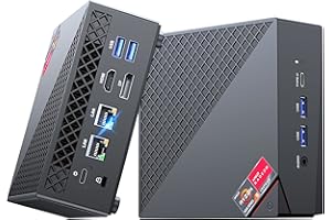 KAMRUI Mini PC AM06PRO, AMD Ryzen 5 5500U(6C/12T, up to 4.0 GHz), Mini Tower PC 16GB DDR4 512GB M.2 2280 NVME SSD Mini Desktop Computer, Support 2.5 Inch HDD Dual Ethernet HDMI/Type-C/Wifi5