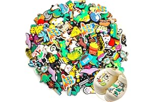 PVEGOS 55Pcs Shoe Charms for Clog Shoe Decoration, PVC Cartoon Random DIY Shoe Accessories Pack, Charms for Shoes Decoration 