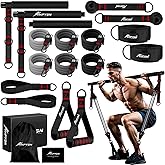 HPYGN Pilates Bar Kit with Resistance Bands, Heavy Duty Multifunctional Pilates Workout Equipment for Strength Training, HIP, Back, Arms, Ab, Shoulders, Portable Home Gym & Travel Fitness Gear for Men