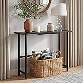 Manora 31.5" Narrow Console Table, Slim Entryway Table, Tall Thin Side Table for Couch, Small Sofa Side Display Table for Hall, Hallway, Bedroom, Living Room, Foyer, Black