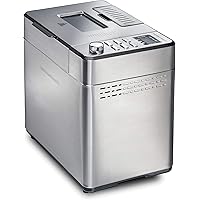 Hamilton Beach Premium Dough & Bread Maker Machine with Auto Fruit and Nut Dispenser, 2 lb. Loaf Capacity, Stainless Steel (2