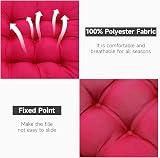 DKIEI Seat Pads for Dining Chairs 4 pcs 40x40cm Magenta Thick Cushions view 3
