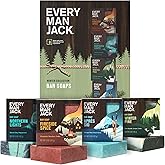 Every Man Jack Cold Processed Mens Bar Soap Variety Gift Set - Invigorating Winter Scents - Deeply Cleans, Hydrates with Naturally Derived Ingredients - 5 ounce (pack of 4)