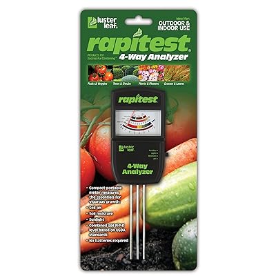 Luster Leaf 1880 Rapitest Tester Electronic 4-Way Analyzer, Soil