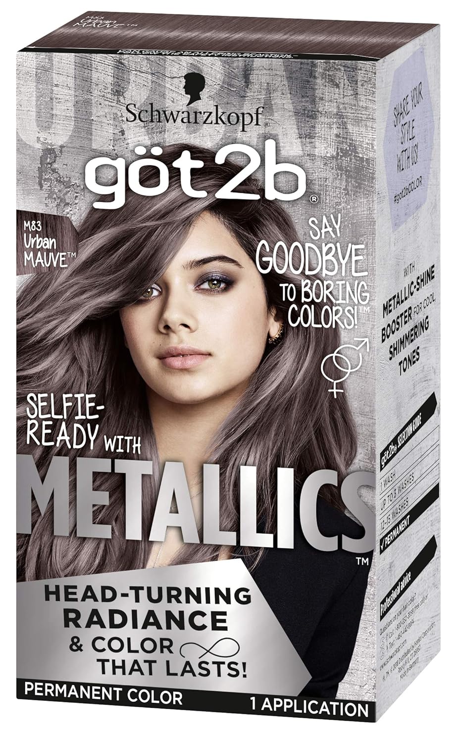 Amazon Com Got2b Metallic Permanent Hair Color M83 Urban Mauve