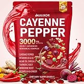 Cayenne Pepper Softgels, 20-in-1 Cayenne Pepper Capsaicin Supplements with D3 K2 E, CoQ10, Omega 3, Turmeric, Beet Root, Berberine, Supports Circulation &amp; Metabolism, 240 Softgels 80-Day Supply
