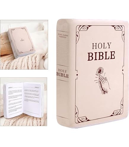 Amazon.com: lasuroa Bible Pillow, 13x8.66x3.54 Inch Velvet Book