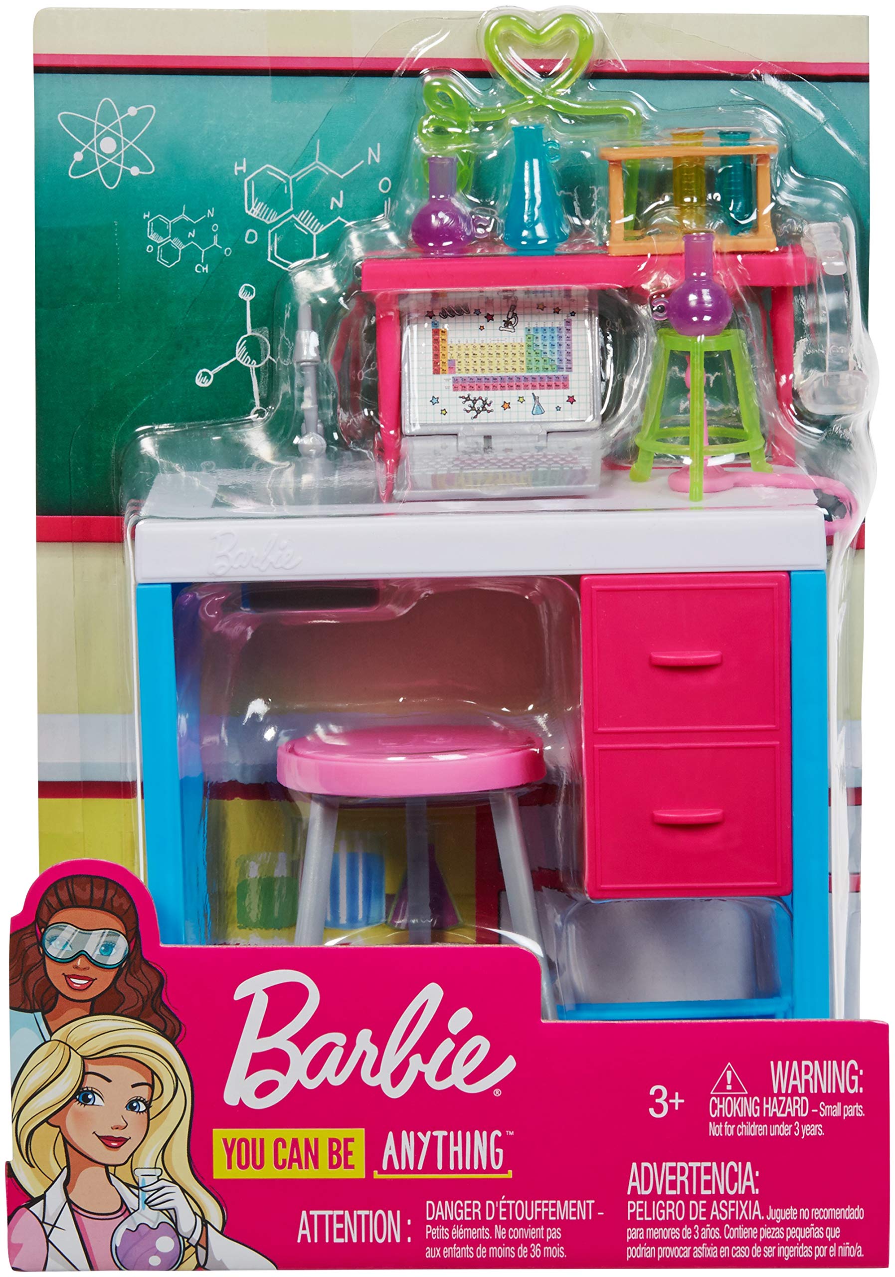 barbie science lab playset