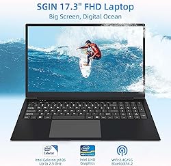 SGIN 17 Inch Laptops Computer, Windows 11