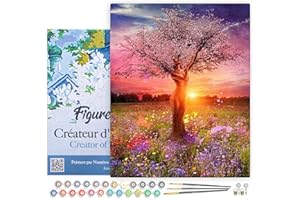 Figured'Art Paint by Numbers Kit for Adults with Frame Tree with Female Body 16"x20" - Craft Art Painting DIY Kit Canvas Already Stretched on a Wooden Frame