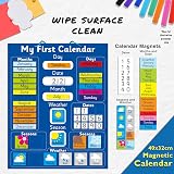 Fridge Magic Interactive Magnetic Learning Calendar Blue 40x32 cm view 2