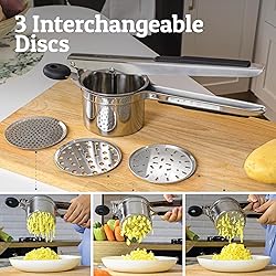 PriorityChef Large 15oz Potato Ricer With 3