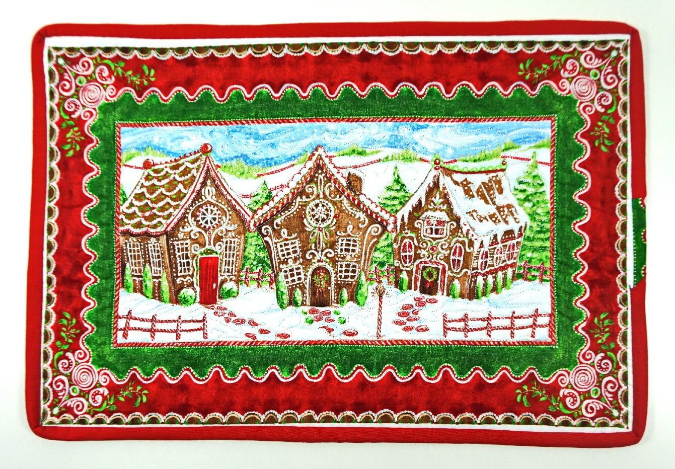 Quilt placemats gingerbread house and man Home & Kitchen