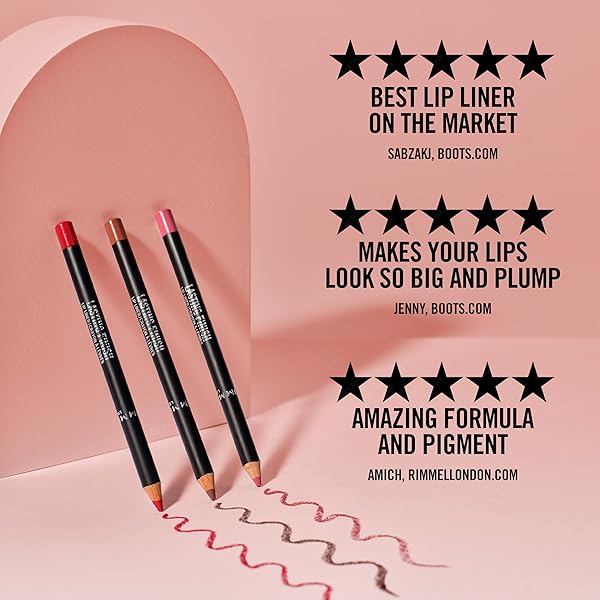 RIMMEL LASTING FINISH 8HR SOFT LIP LINER PENCIL – VIBRANT, BLENDABLE FORMULA TO LOCK LIPSTICK IN PLACE FOR 8 HOURS – 850 UNDERGROUND, .04OZ
