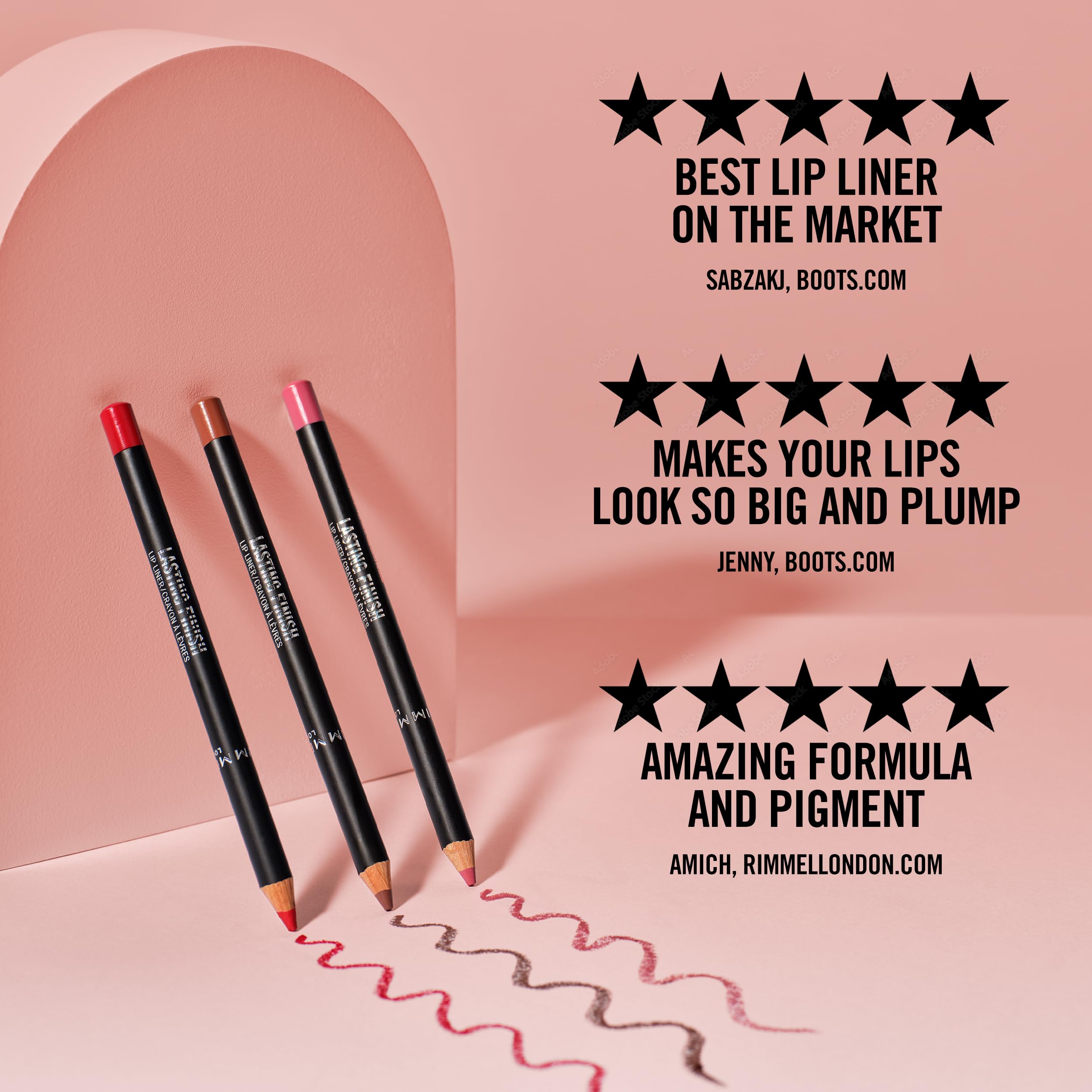 Rimmel Lasting Finish 8HR Soft Lip Liner Pencil - Vibrant, Blendable Formula to Lock Lipstick in Place for 8 Hours - 705 Cappuccino, .04oz