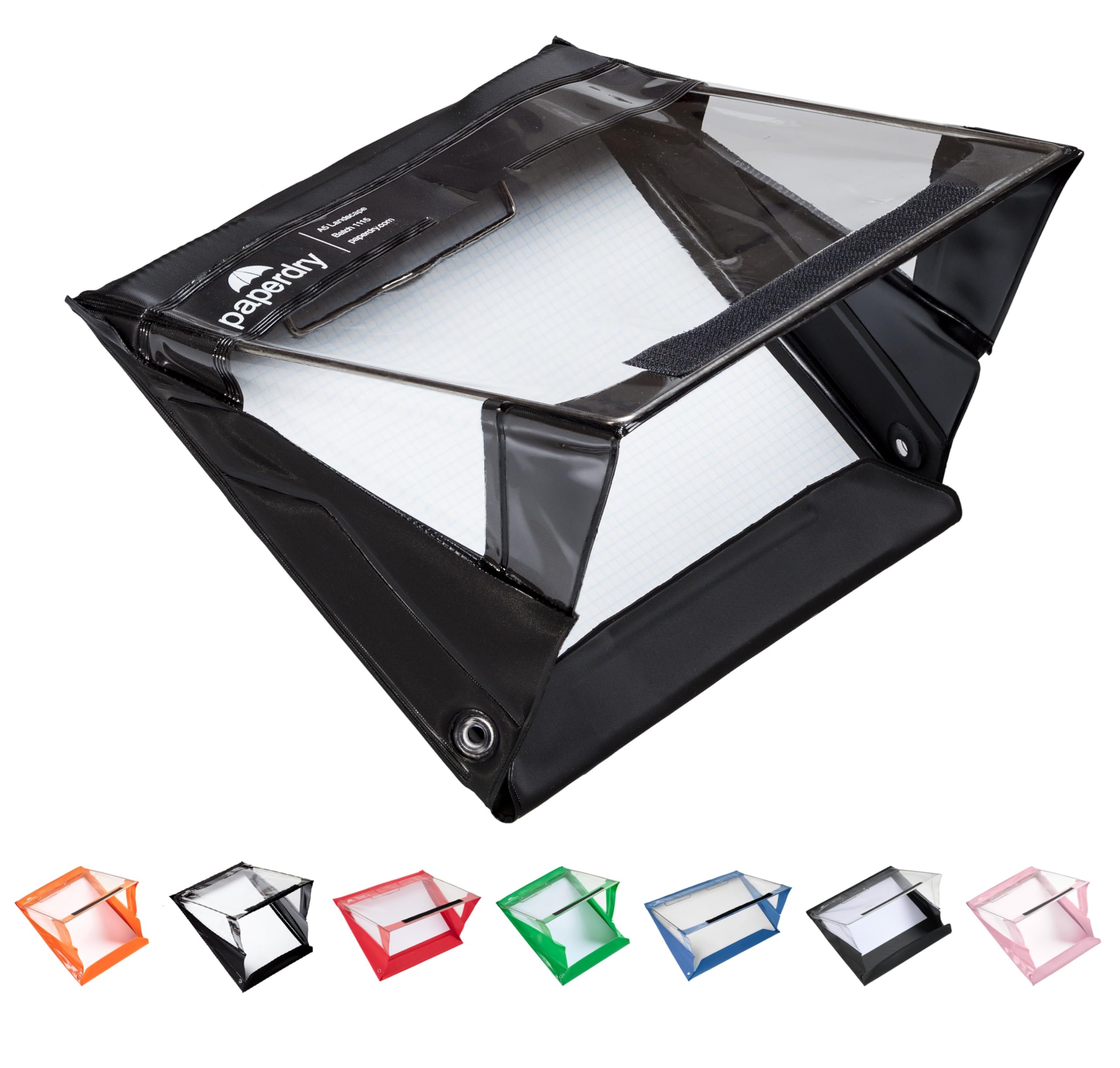Waterproof Clipboard A5 Landscape by Paperdry, Black, Superior PVC Plastic with Cold Protection, Outdoor Covered Clip Board with Storage, A5 Waterproof Document Holder โ image 1
