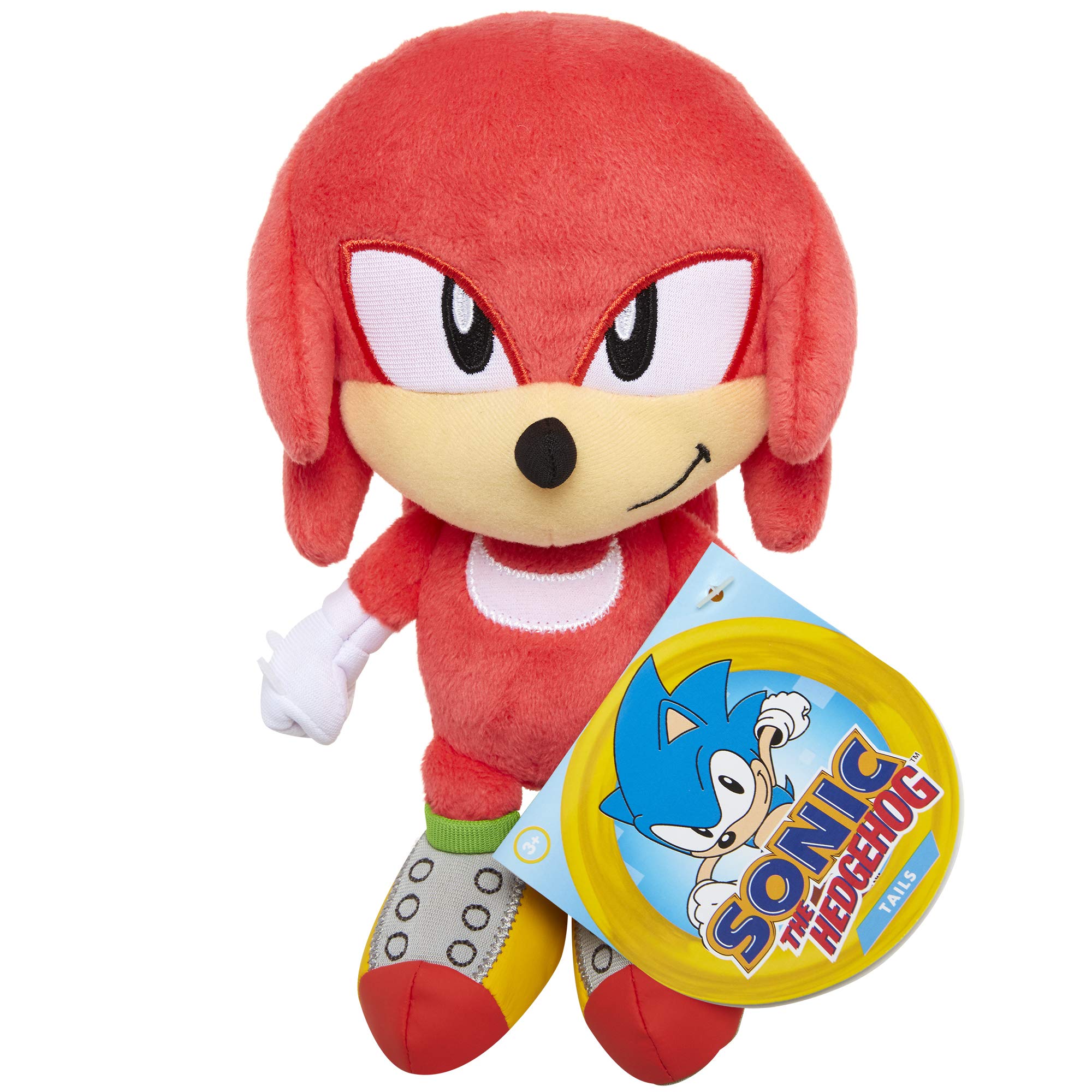 Sonic The Hedgehog Plush 7" Knuckles Figure, Multicolor