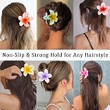 WUBAYI 6 Pcs Flower Hair Clips Nonslip Claw Clips for Medium Thick Hair view 4