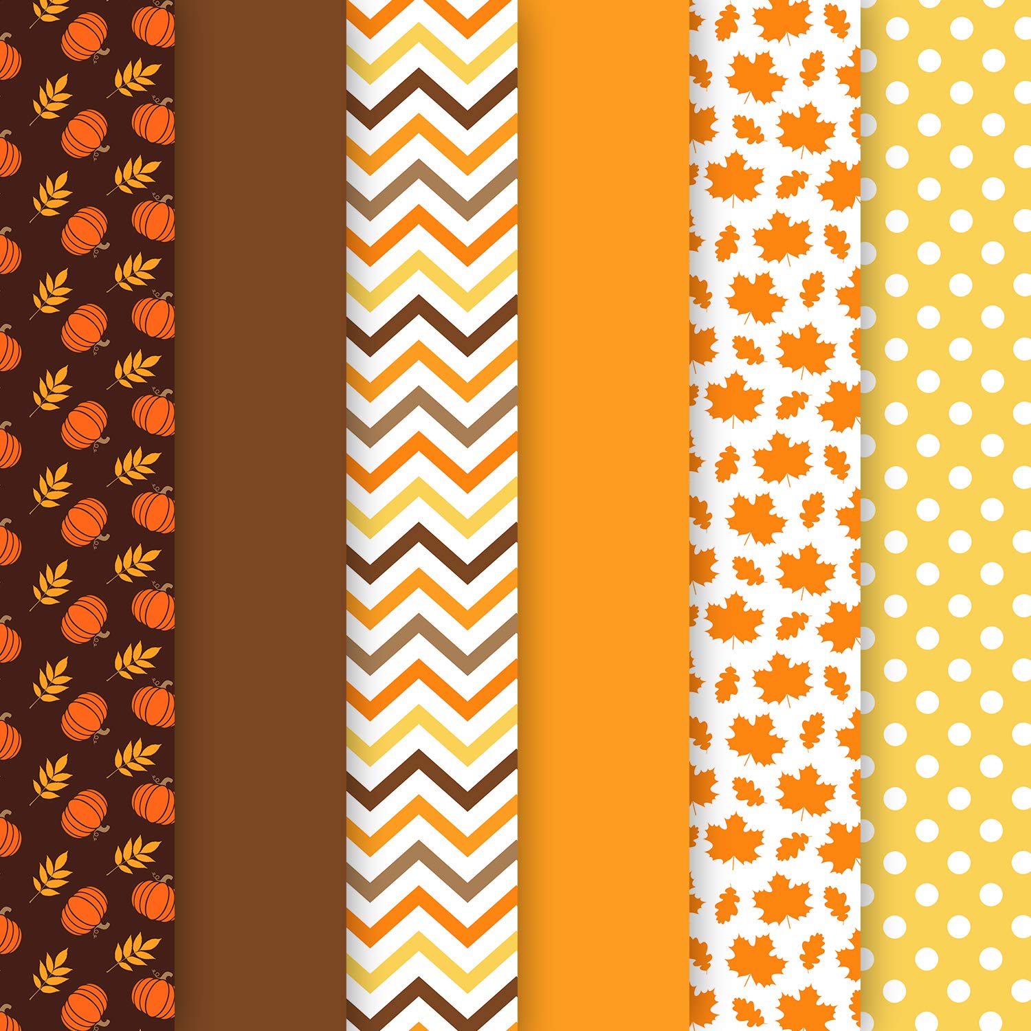 Whaline 90 Sheet Fall Tissue Paper Autumn Pumpkin Maple Leaves Wrapping Paper Art Paper Crafts for Thanksgiving Harvest Birthday Wedding Party Gift Bag Festival Pompom Confetti (6 Designs)