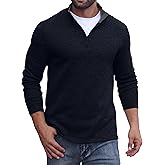 Sailwind Men's Quarter Zip Sweatshirt 1/4 Zip Up Pullover Long Sleeve Golf Shirt for Men Winter Thermal Fleece Sweater