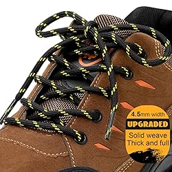 Puzeam 2 Pairs Work Boots Shoe Laces 4.5mm Heavy
