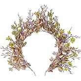 MOSTORY Woodland Flower Halo Crown - Floral Halo Headband for Goddess Accessories Women, Forest Flower Headband for Renaissance Renfaire Costume Cosplay Fantasy Aesthetic