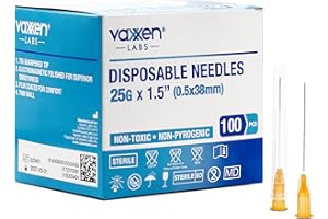 Vaxxen Labs Disposable 25G x 1.5" Luer Lock (Box of 100)