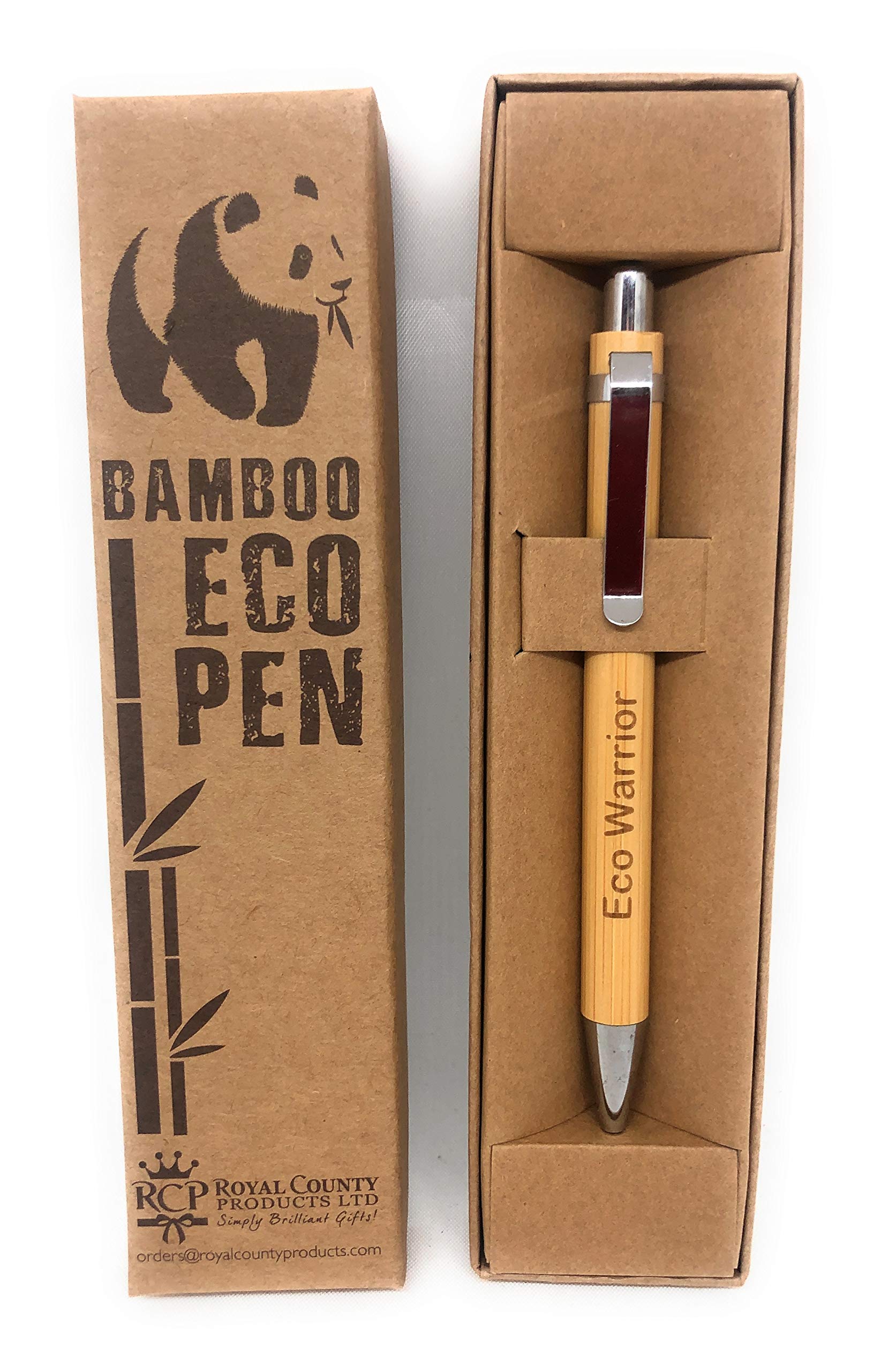 Royal County Warrior Personalised Bamboo Pens - Eco Friendly. Gift, Birthday, Christmas, Stocking Filler, School, Work