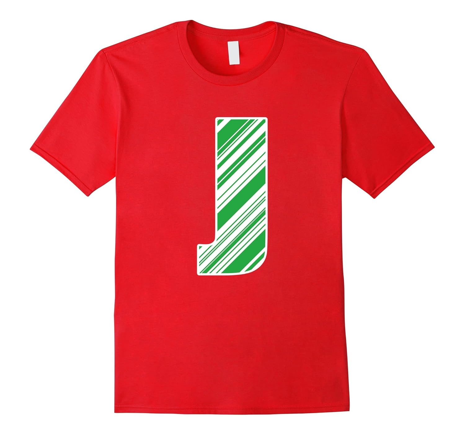 Alphabet J Letter Christmas Peppermint Candy Shirt Team-ANZ