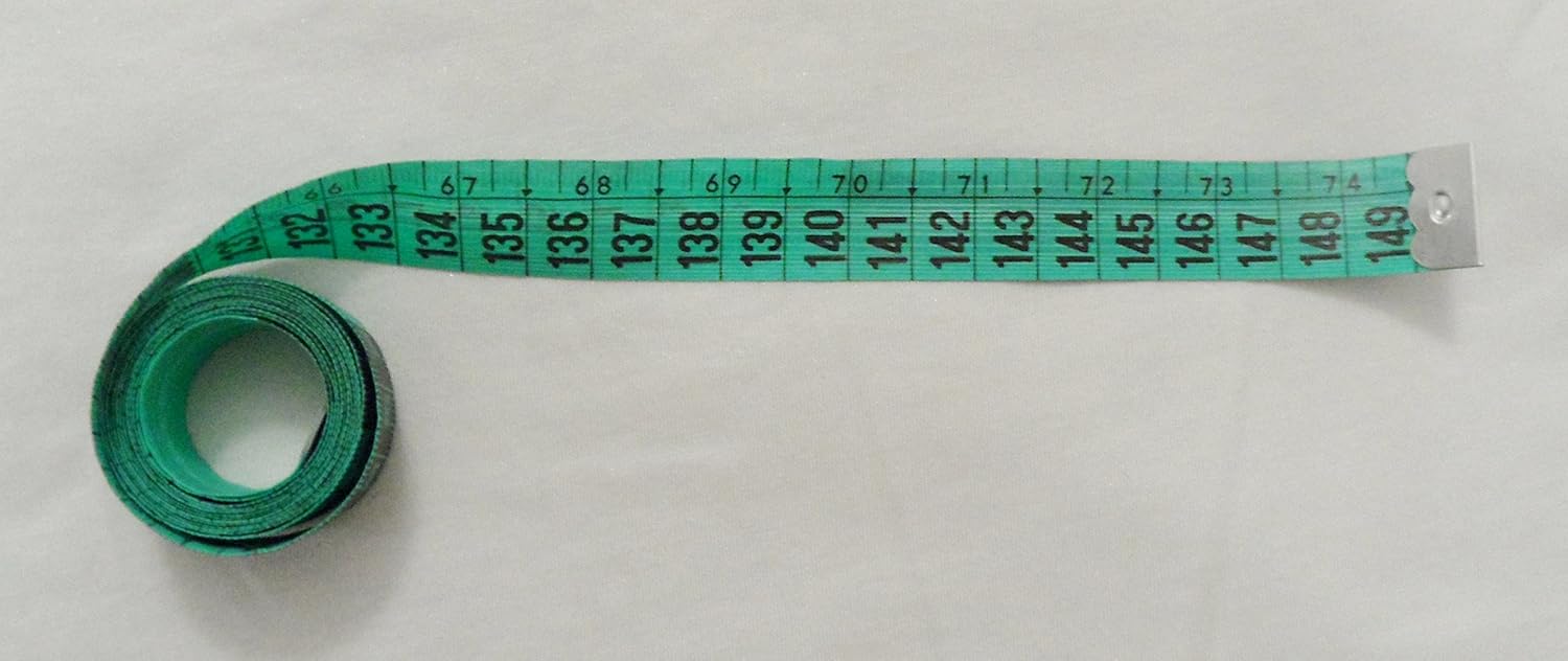 Metro A Nastro Extra Lungo 300 Cm - Giallo, Doppia Scala Cm/Pollici, Per Sarti E Fai Da Te